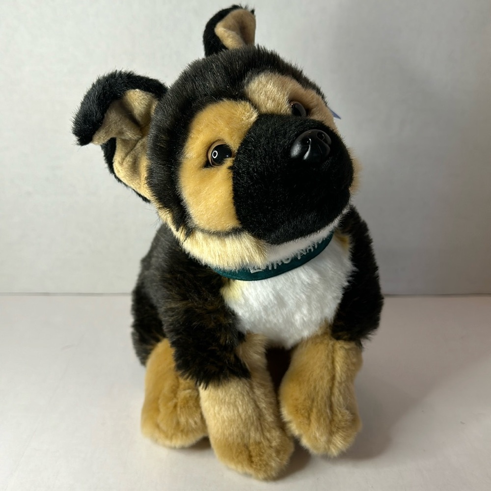 Living Nature Realistic German Shepherd Dog Plush Stuffed Animal with Tags